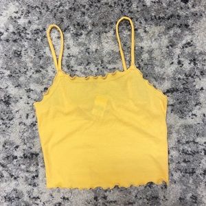 PINK Yellow Cropped Top